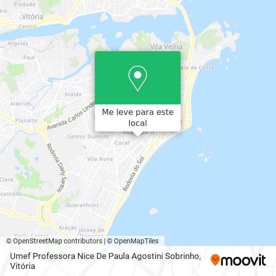 Umef Professora Nice De Paula Agostini Sobrinho mapa