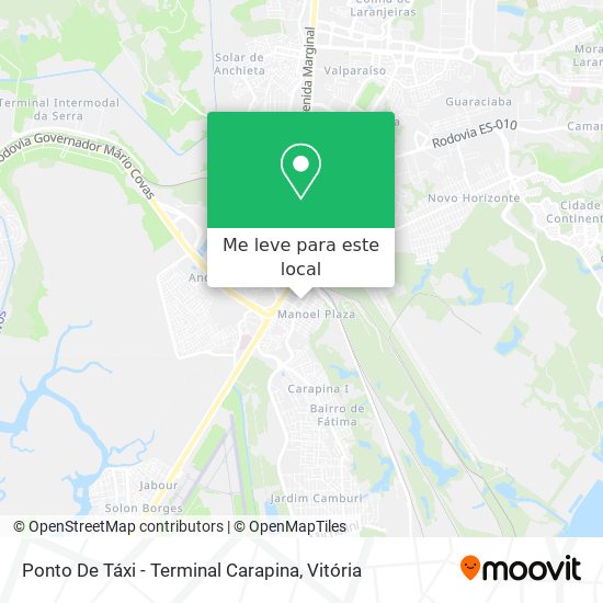 Ponto De Táxi - Terminal Carapina mapa