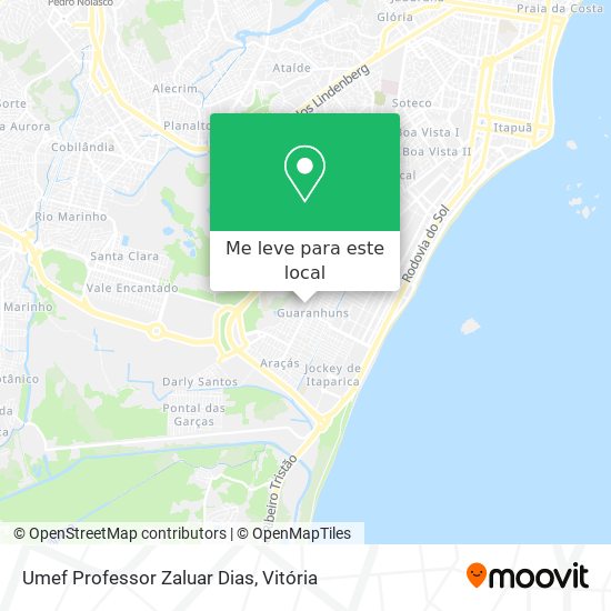 Umef Professor Zaluar Dias mapa