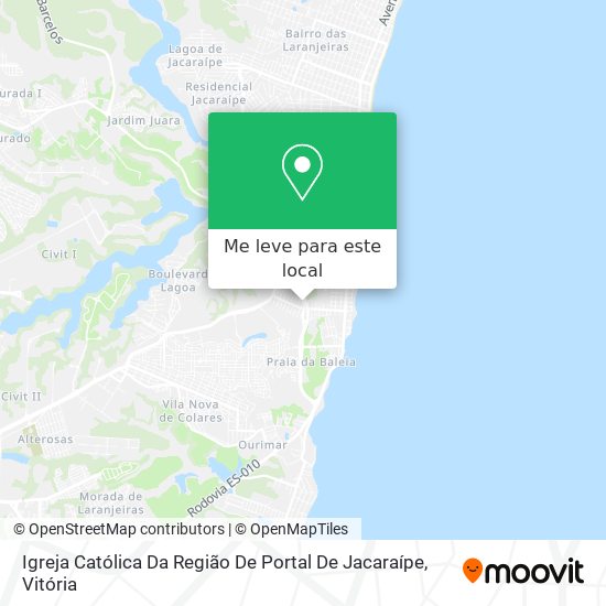 Igreja Católica Da Região De Portal De Jacaraípe mapa
