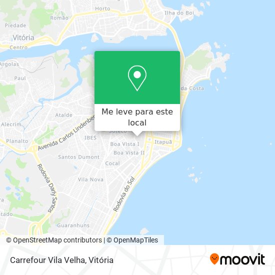 Carrefour Vila Velha mapa