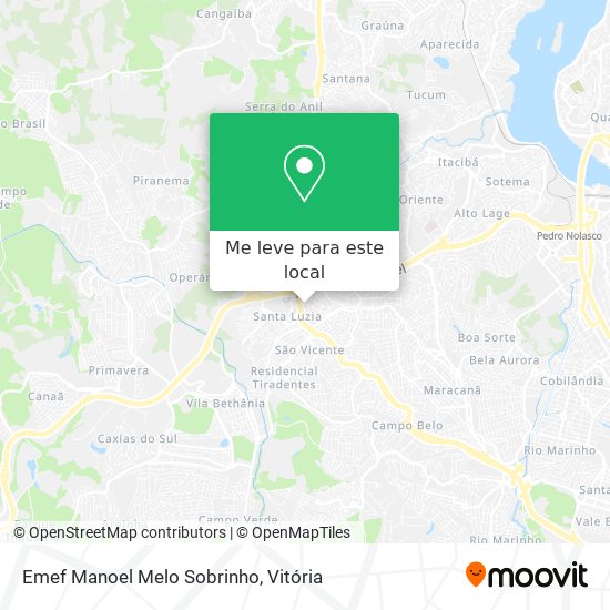 Emef Manoel Melo Sobrinho mapa