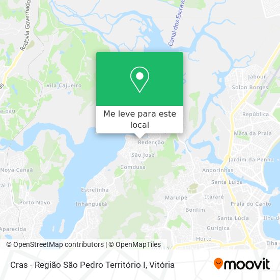 Cras - Região São Pedro Território I mapa