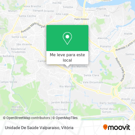 Unidade De Saúde Valparaiso mapa