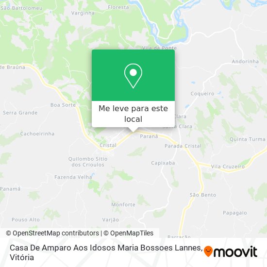 Casa De Amparo Aos Idosos Maria Bossoes Lannes mapa