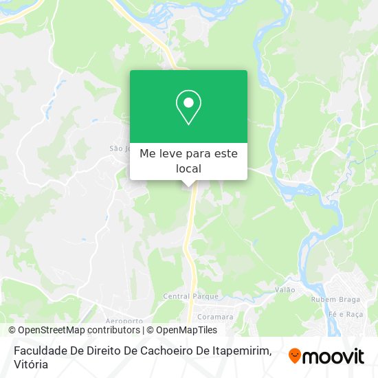 Faculdade De Direito De Cachoeiro De Itapemirim mapa
