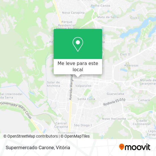 Supermercado Carone mapa