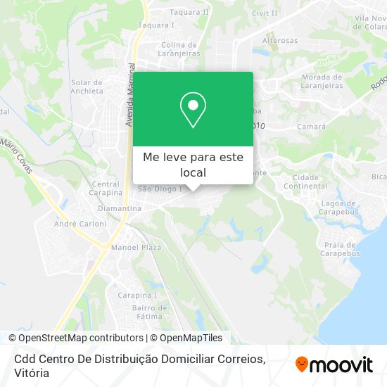 Cdd Centro De Distribuição Domiciliar Correios mapa