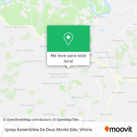 Igreja Assembléia De Deus Monte Sião mapa