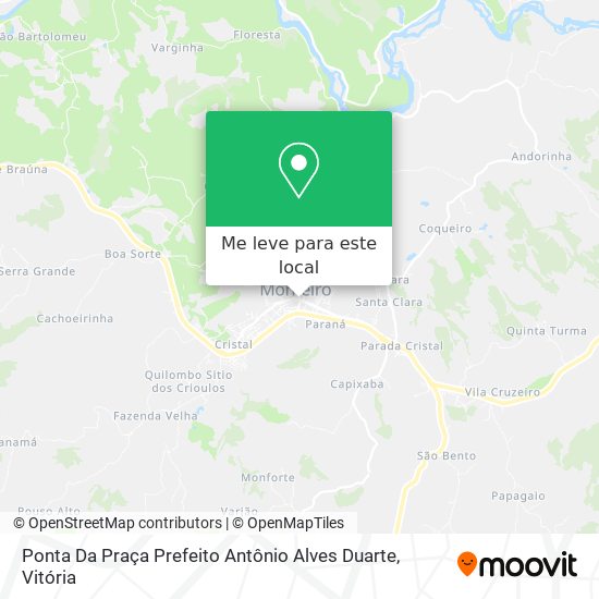Ponta Da Praça Prefeito Antônio Alves Duarte mapa