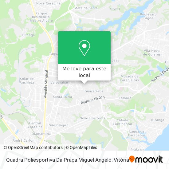 Quadra Poliesportiva Da Praça Miguel Angelo mapa