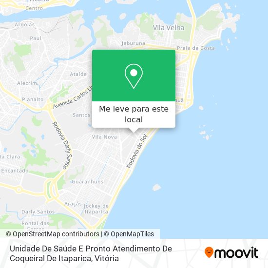 Unidade De Saúde E Pronto Atendimento De Coqueiral De Itaparica mapa