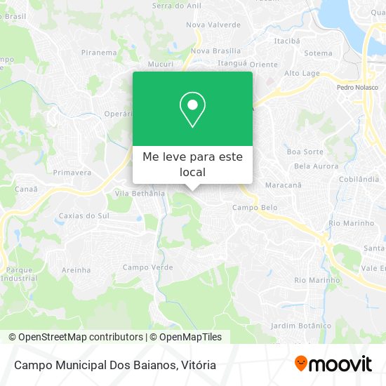 Campo Municipal Dos Baianos mapa