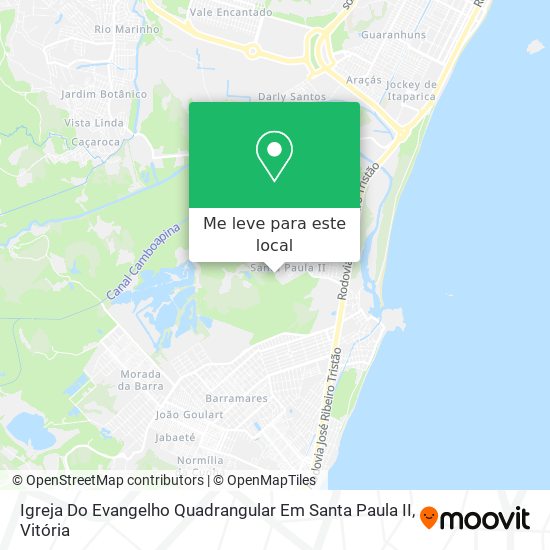 Igreja Do Evangelho Quadrangular Em Santa Paula II mapa