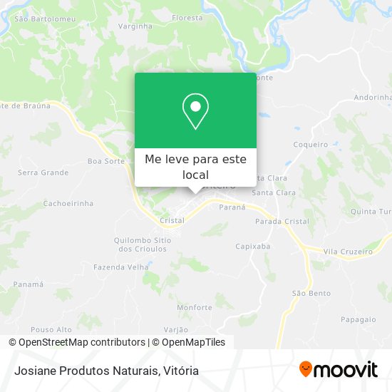 Josiane Produtos Naturais mapa