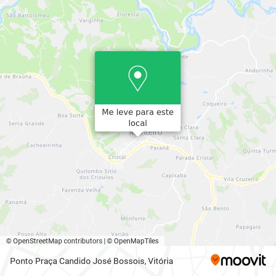 Ponto Praça Candido José Bossois mapa