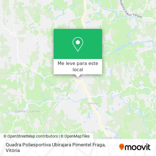 Quadra Poliesportiva Ubirajara Pimentel Fraga mapa