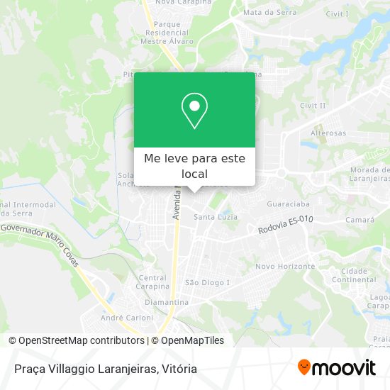 Praça Villaggio Laranjeiras mapa