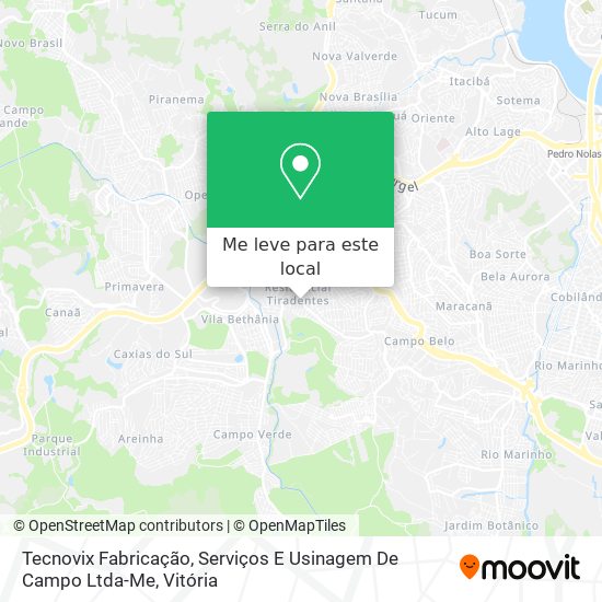 Tecnovix Fabricação, Serviços E Usinagem De Campo Ltda-Me mapa