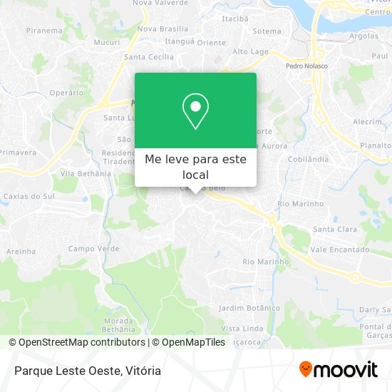 Parque Leste Oeste mapa