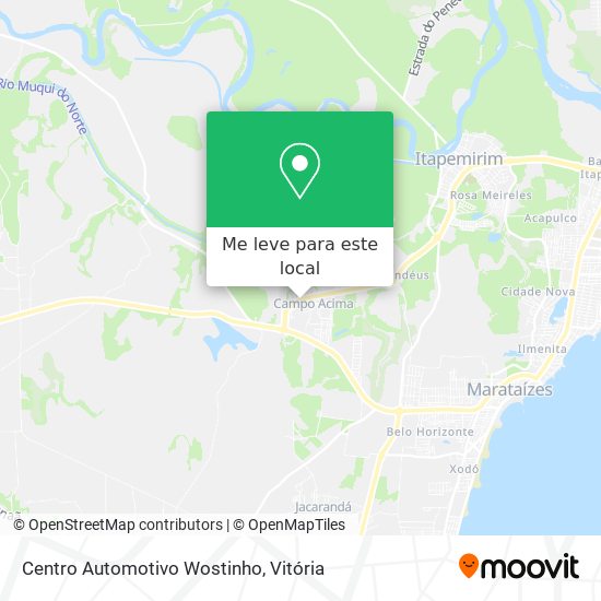 Centro Automotivo Wostinho mapa