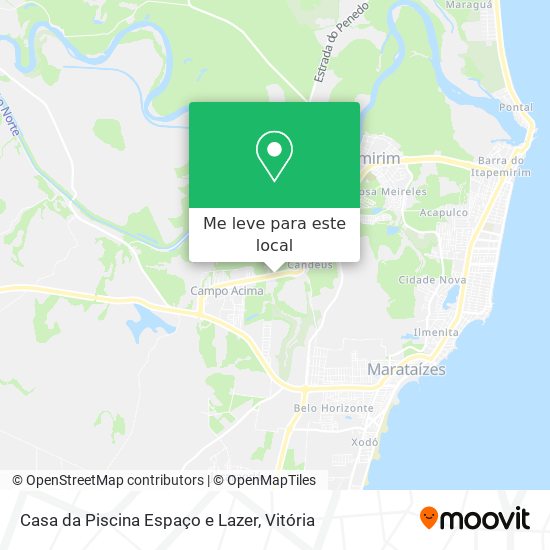 Casa da Piscina Espaço e Lazer mapa