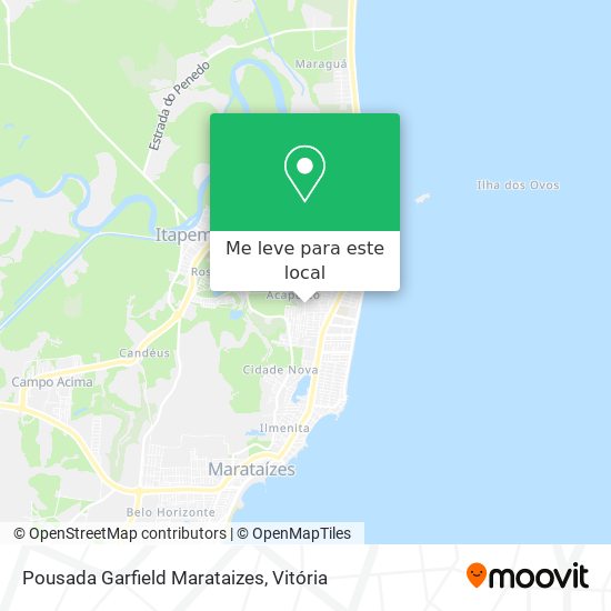 Pousada Garfield Marataizes mapa