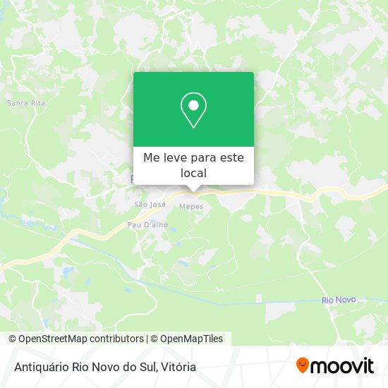 Antiquário Rio Novo do Sul mapa