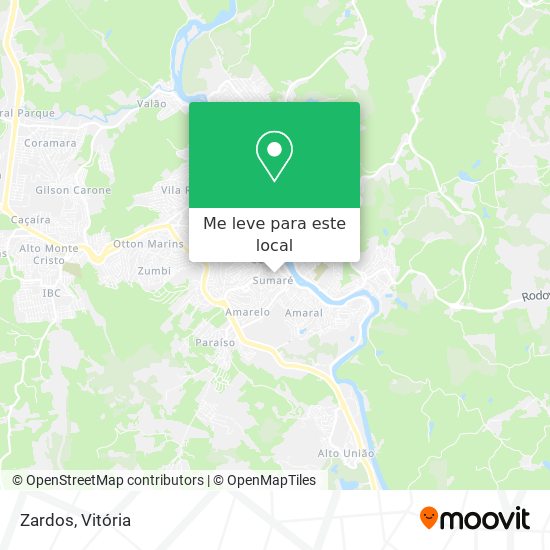 Zardos mapa