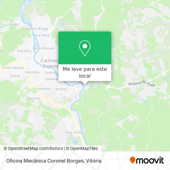 Oficina Mecânica Coronel Borges mapa