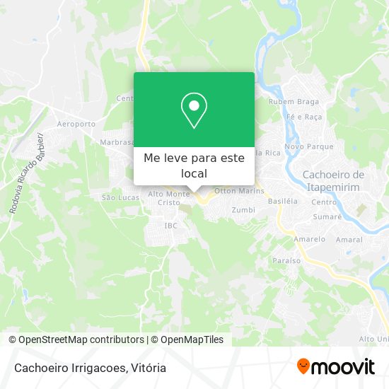 Cachoeiro Irrigacoes mapa