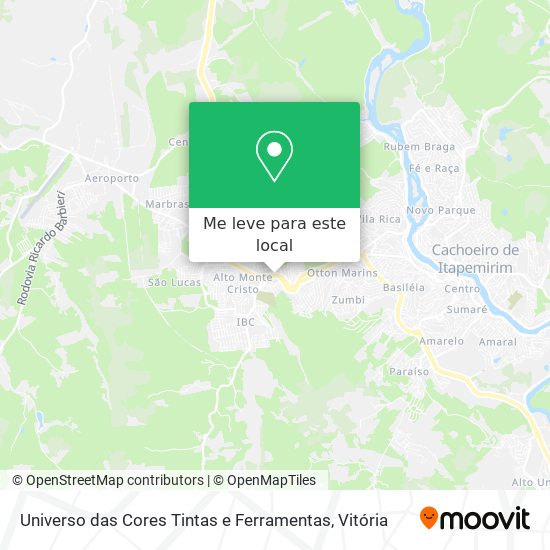 Universo das Cores Tintas e Ferramentas mapa