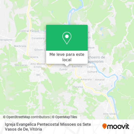 Igreja Evangelica Pentecostal Missoes os Sete Vasos de De mapa