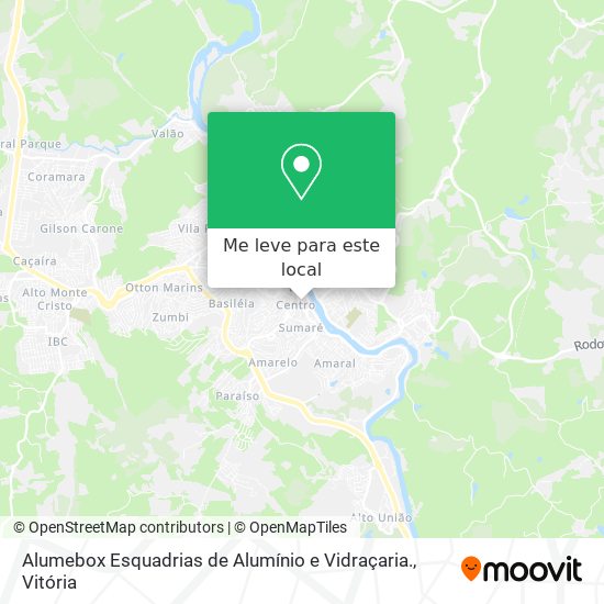 Alumebox Esquadrias de Alumínio e Vidraçaria. mapa