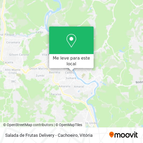 Salada de Frutas Delivery - Cachoeiro mapa