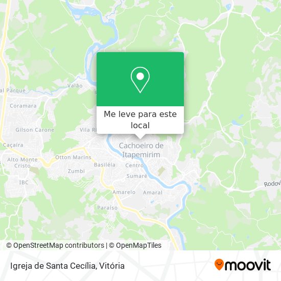 Igreja de Santa Cecília mapa