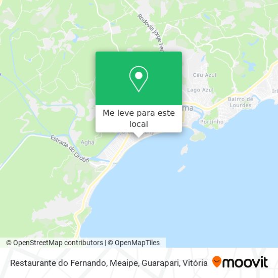 Restaurante do Fernando, Meaipe, Guarapari mapa