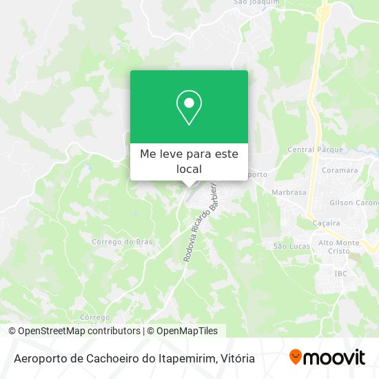Aeroporto de Cachoeiro do Itapemirim mapa