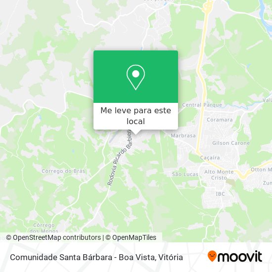 Comunidade Santa Bárbara - Boa Vista mapa