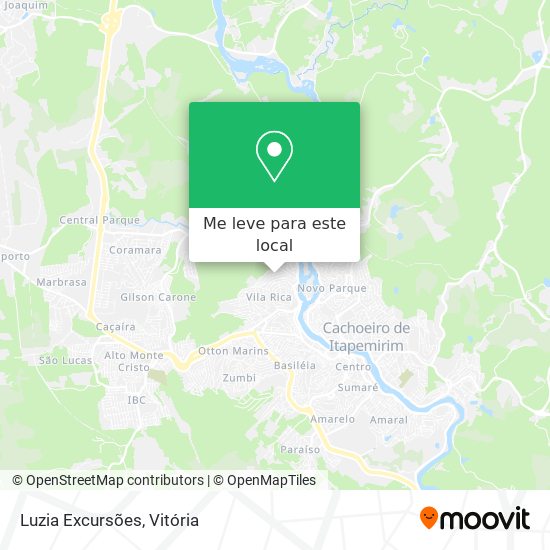 Luzia Excursões mapa