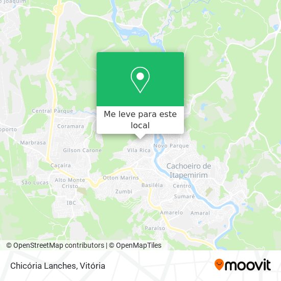 Chicória Lanches mapa