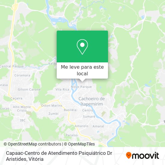 Capaac-Centro de Atendimento Psiquiátrico Dr Aristides mapa