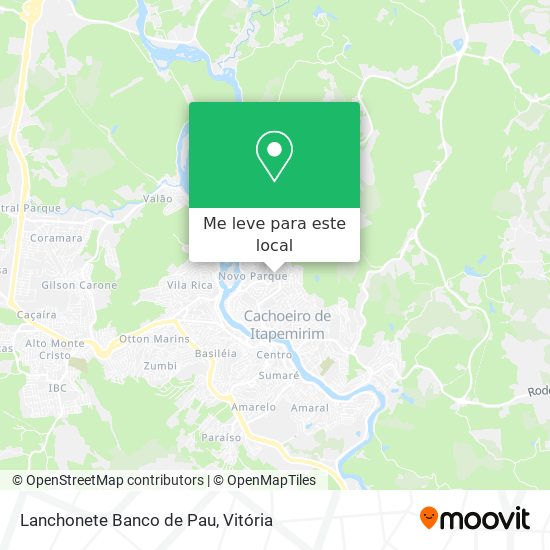 Lanchonete Banco de Pau mapa