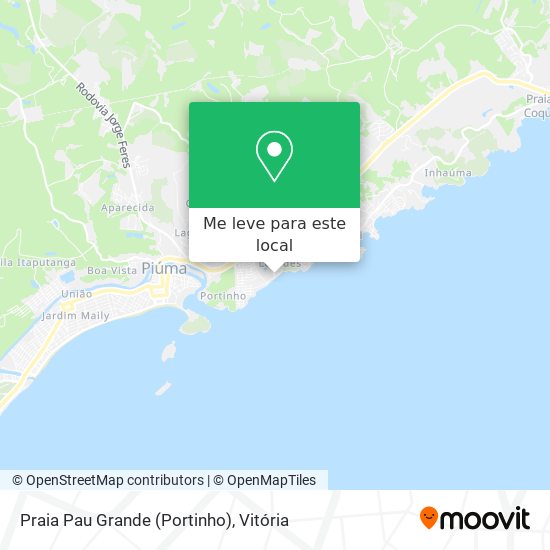 Praia Pau Grande (Portinho) mapa