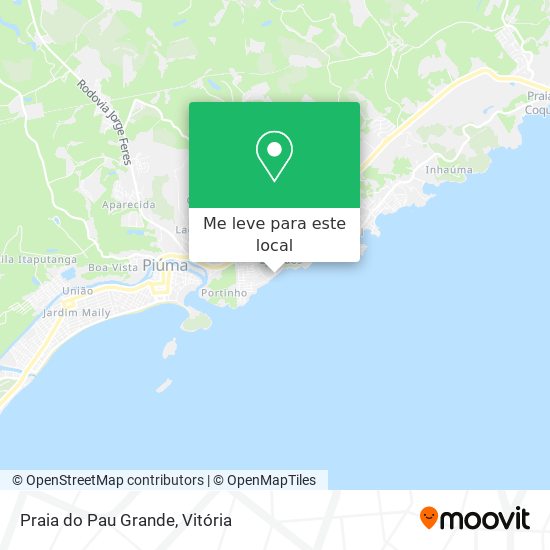 Praia do Pau Grande mapa