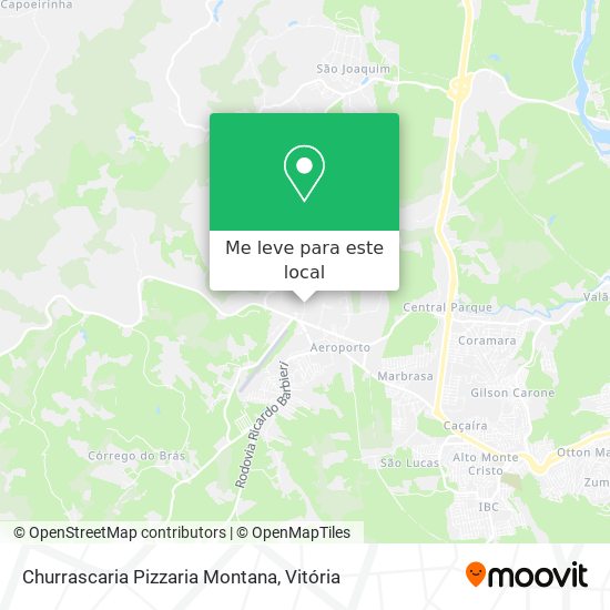 Churrascaria Pizzaria Montana mapa