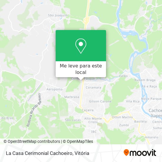 La Casa Cerimonial Cachoeiro mapa