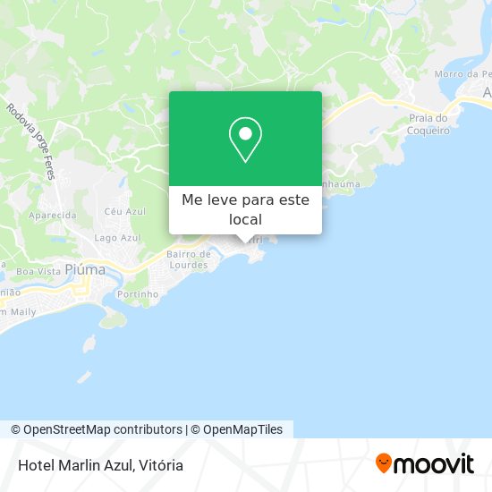 Hotel Marlin Azul mapa