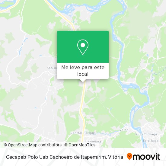 Cecapeb Polo Uab Cachoeiro de Itapemirim mapa