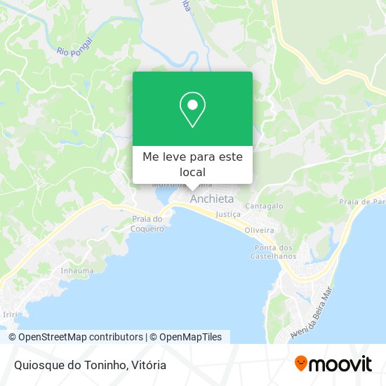 Quiosque do Toninho mapa